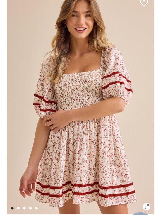 Altar'd State Dresses & Skirts - Altar'd State Dress Chaya Puff Sleeve Mini Dress